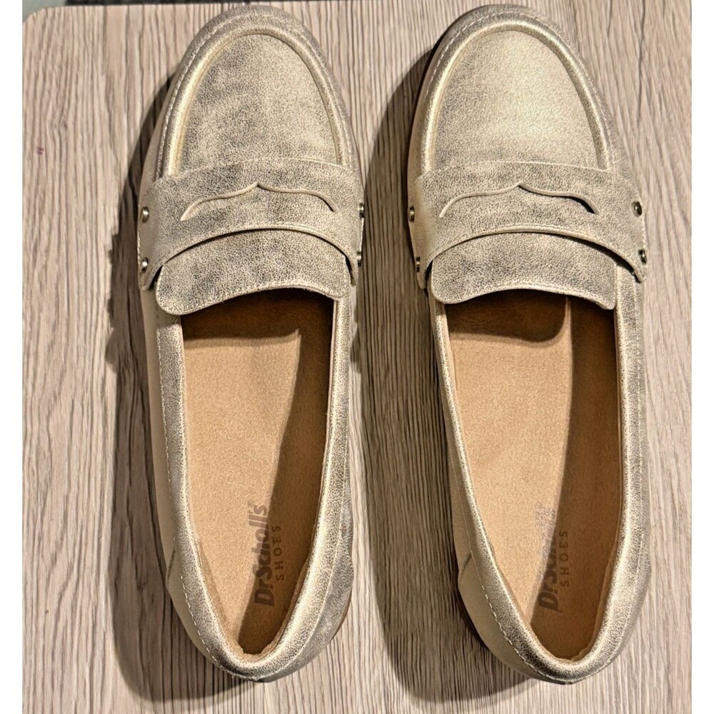 Dr. Scholl's Women's Loafers Slip On Comfort Shoes Gold Beige Size 8.5M